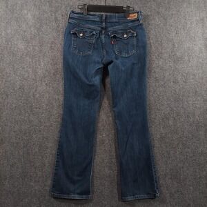 Levi's 515 Boot Cut Jeans Womens 8M Blue Medium Wash Flap Pockets Stretch 30x30